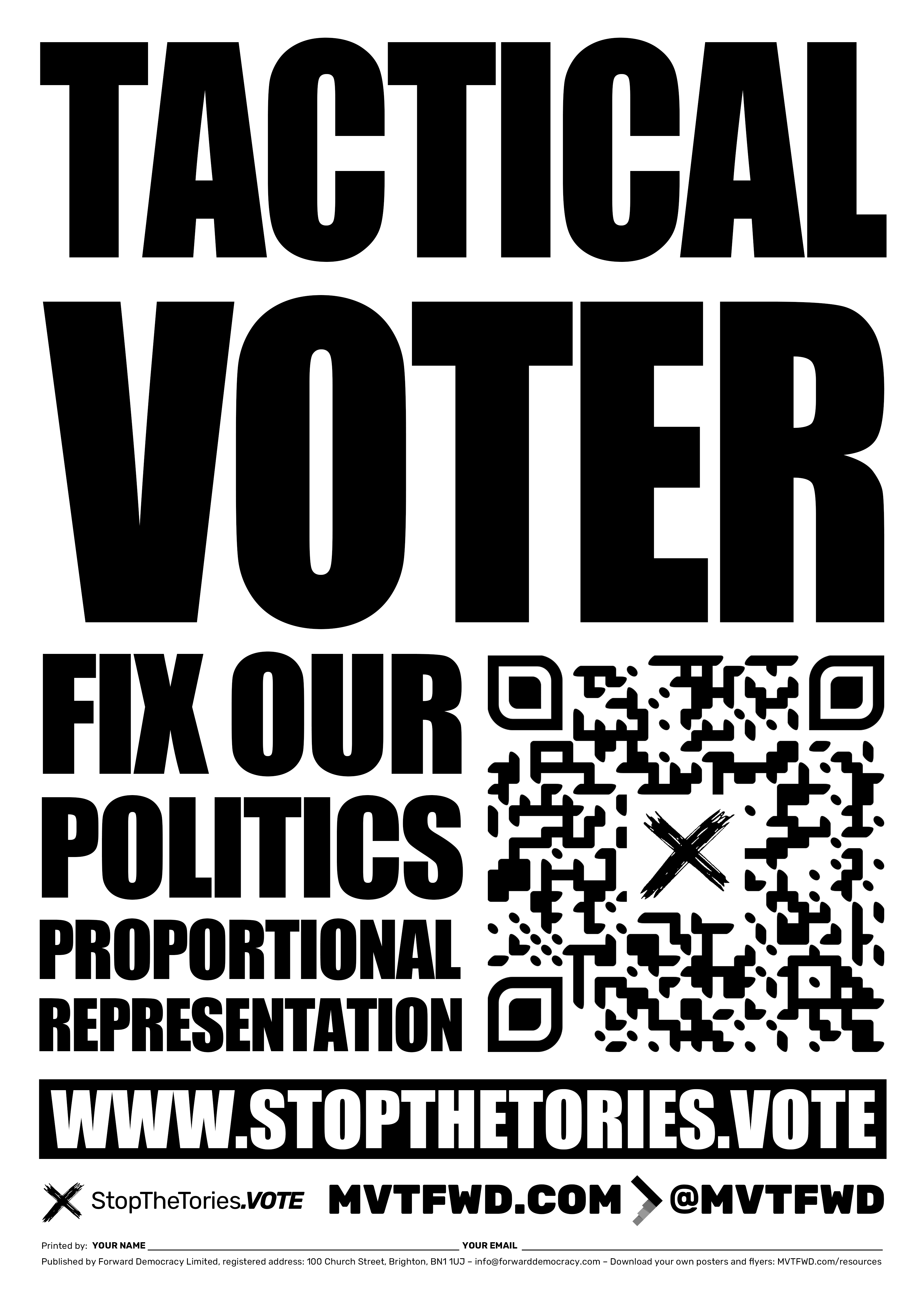 StopTheTories Tactical Voter vertical poster